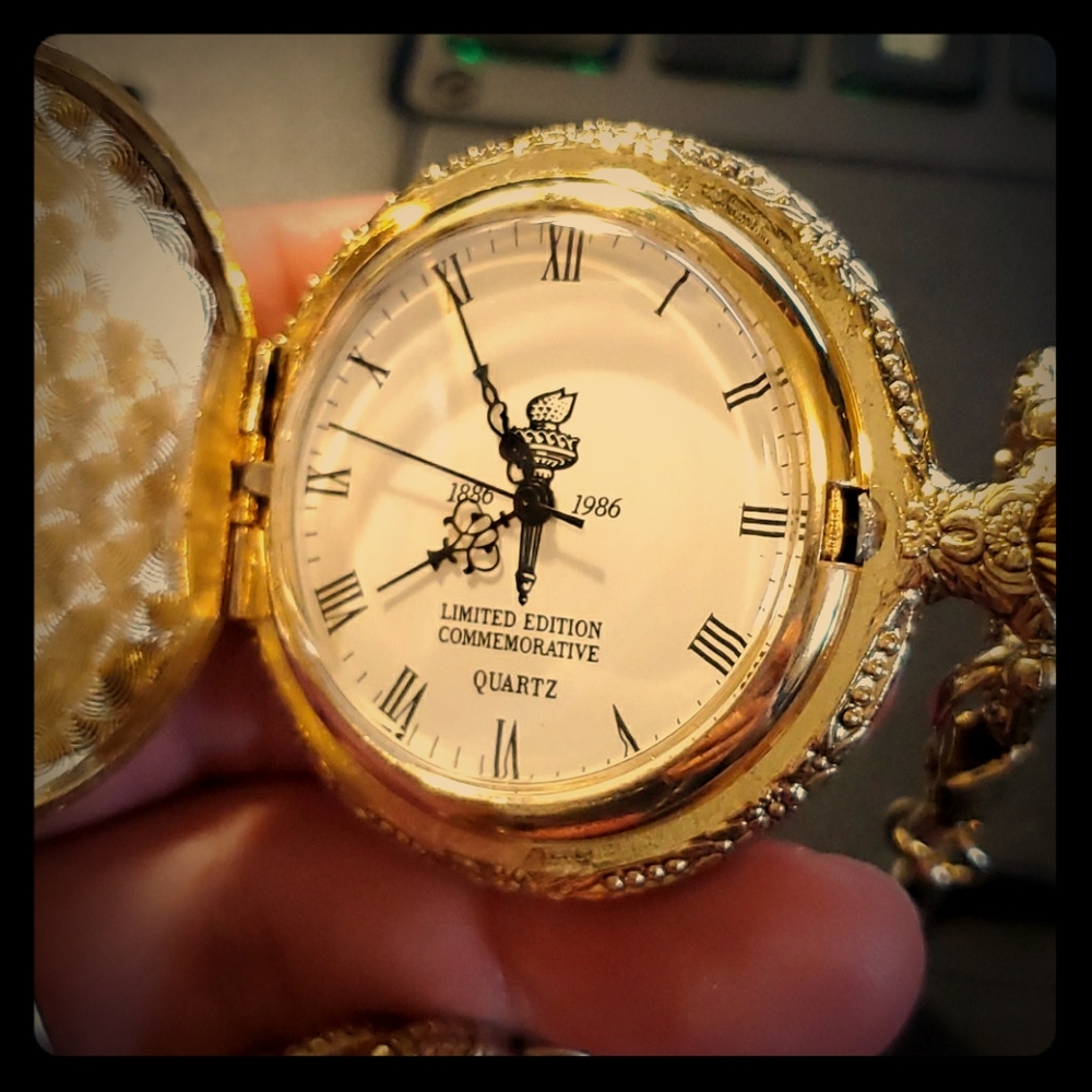 1986 - 100yr Commemorative Gold Pocket Watch